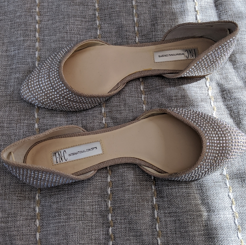 Metallic detailed d'orsay flats